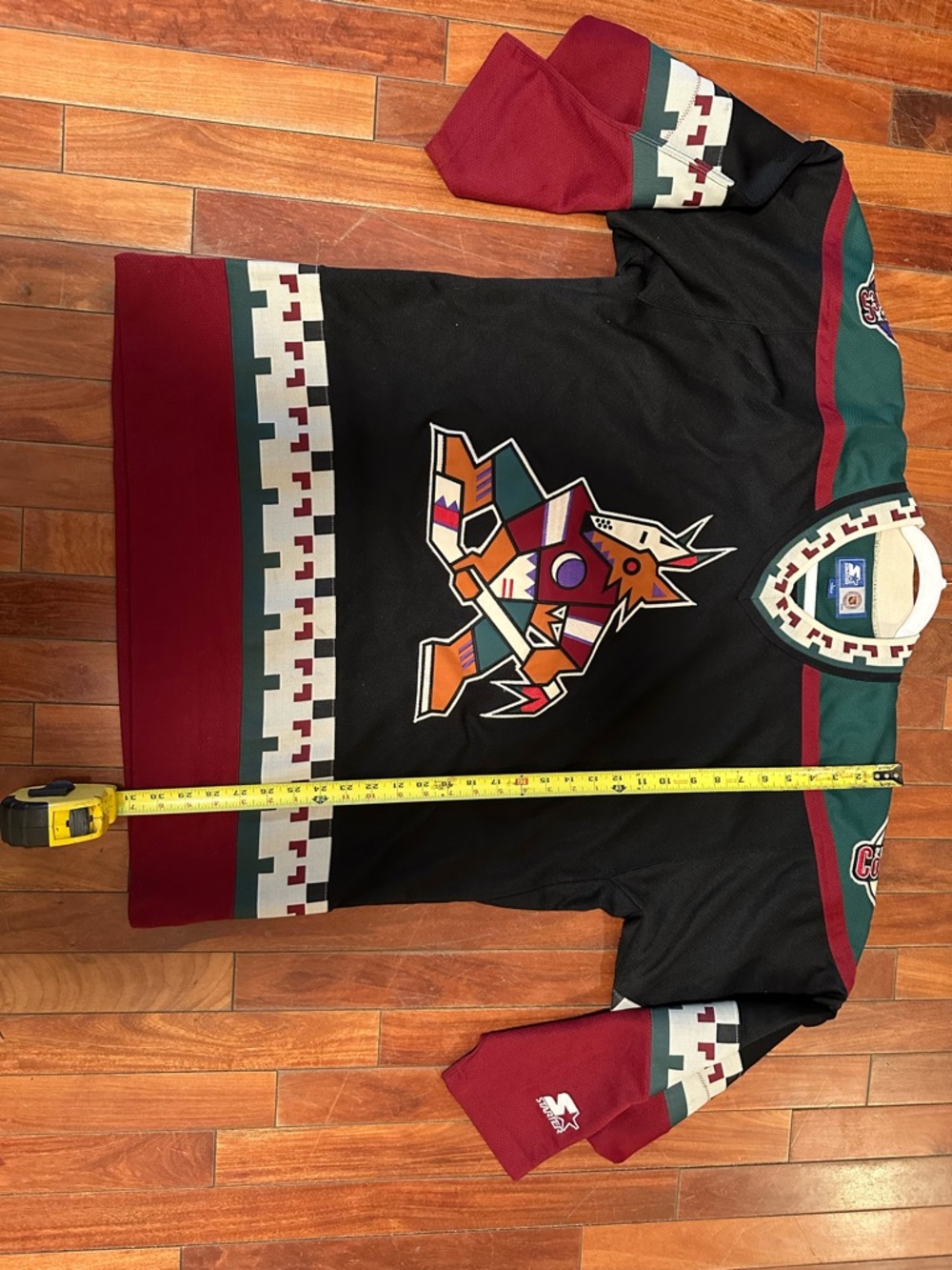 STARTER Green Cream Maroon Hockey Collar with Woven Trim - Picture 4 of 6